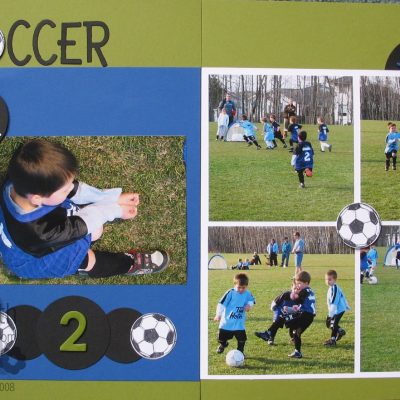 Soccer Scrapbook Layout