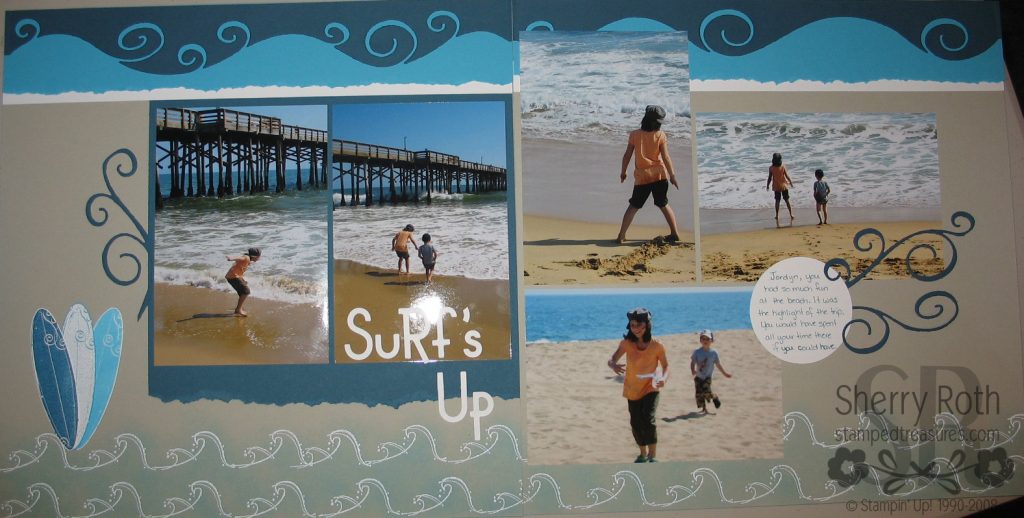 Surf's Up Scrapbook Page
