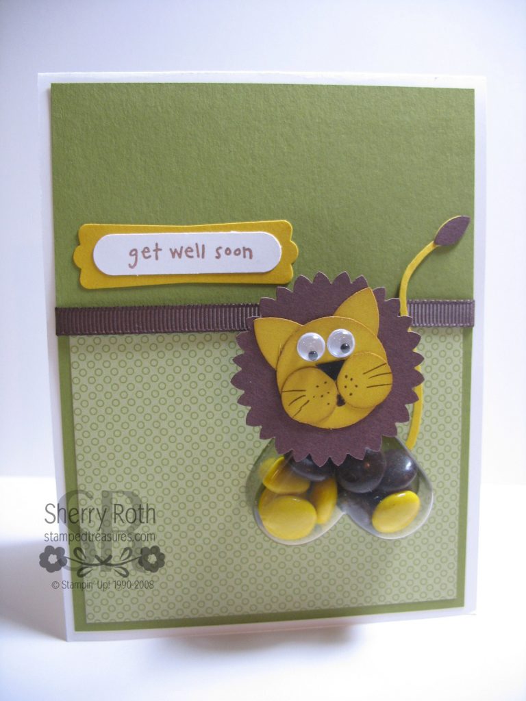 Heart Treat Cup Lion Card