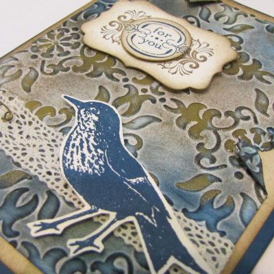 Papaya Collage Vintage Card