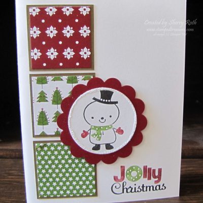 Jolly Christmas Snowman Card