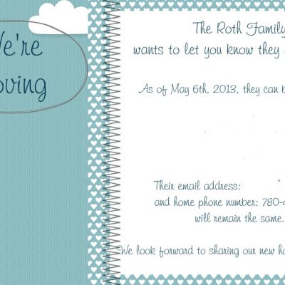 MDS Monday – Change of Address Cards