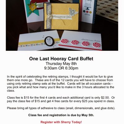 One Last Hooray Card Buffet