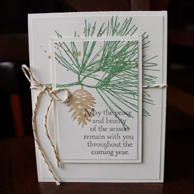 Ornamental Pine Christmas Card