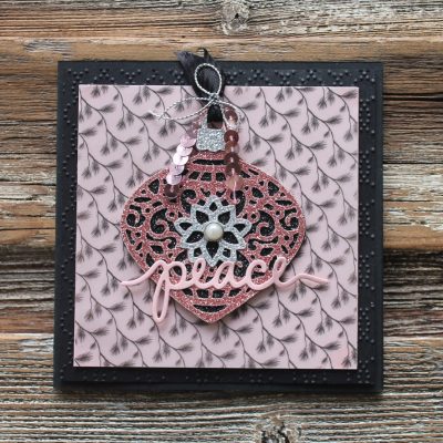 Glimmery Delicate Ornaments Christmas Card