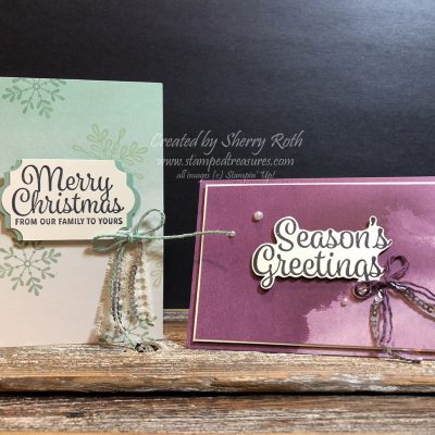 Quick and Easy Christmas Cards using the Snowflake Sentiments Stamp Set