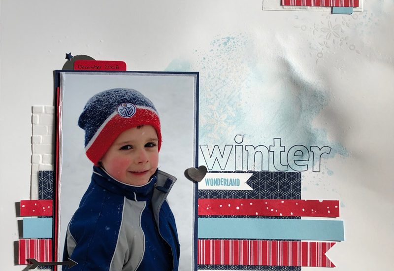 Winter Scrapbook Layout
