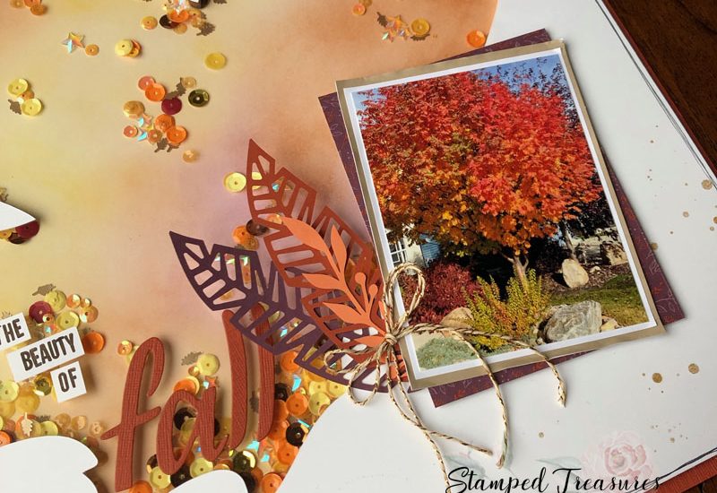 Fall Shaker Scrapbook Layout