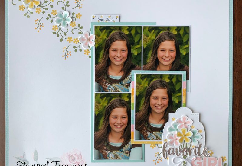 Thoughtful Blooms Scrapbook Layout