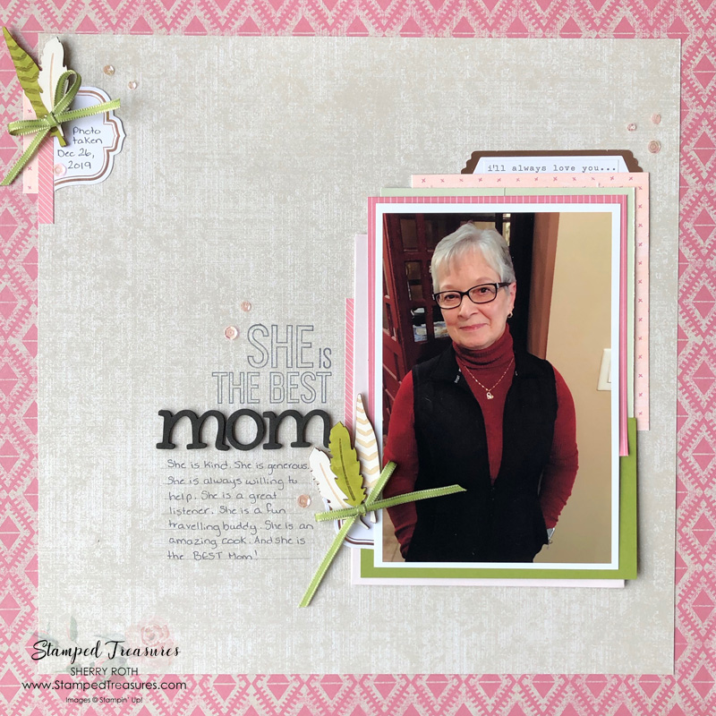 The Best Mom Scrapbook Layout
