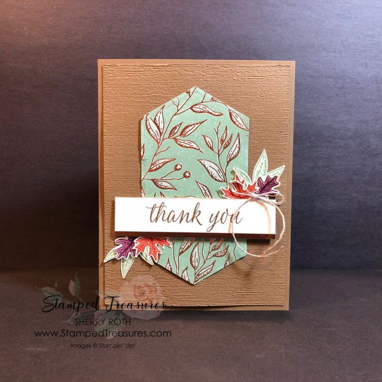Beautiful Autumn Thank You Card - Stamped Treasures