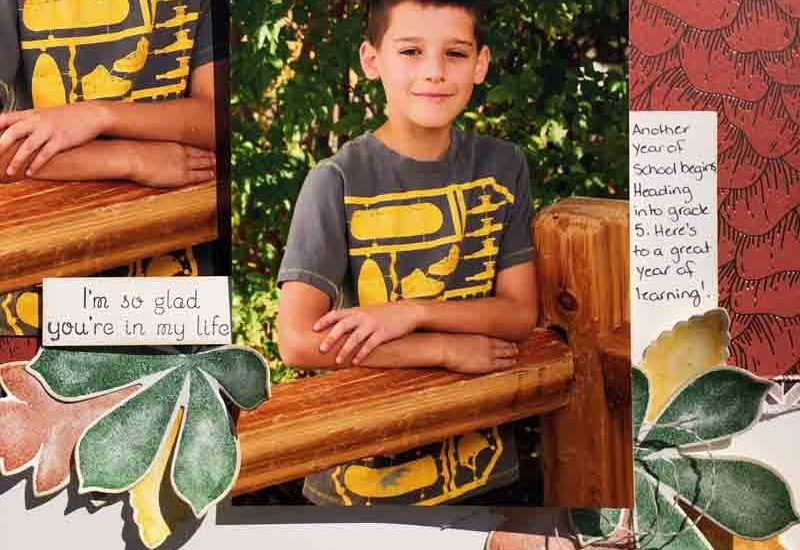 Love of Leaves Scrapbook Layout