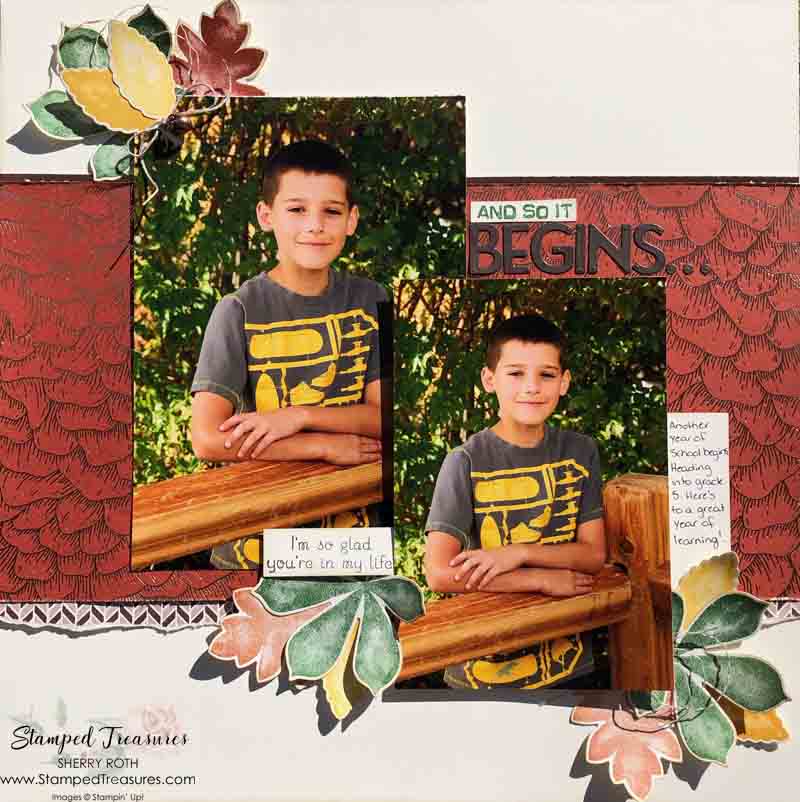 Love of Leaves Scrapbook Layout