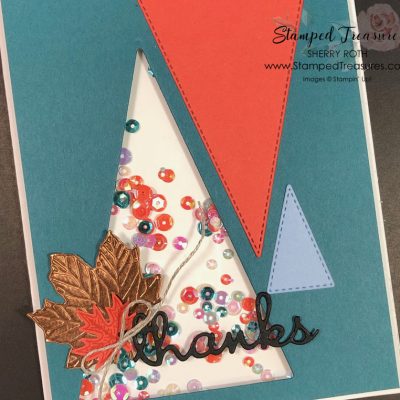 Stitched Triangle Shaker Card