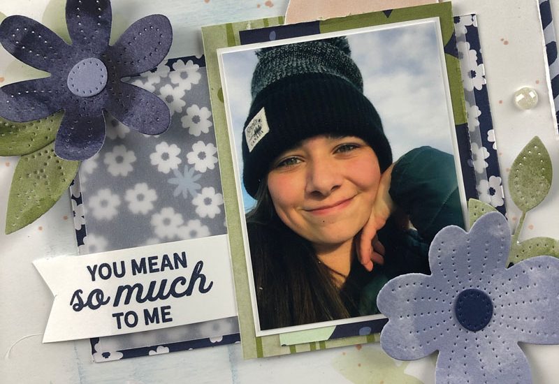 In Bloom 6x8 scrapbook layout