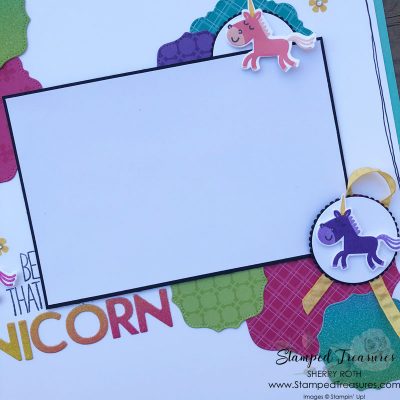Be That Unicorn Scrapbook Layout