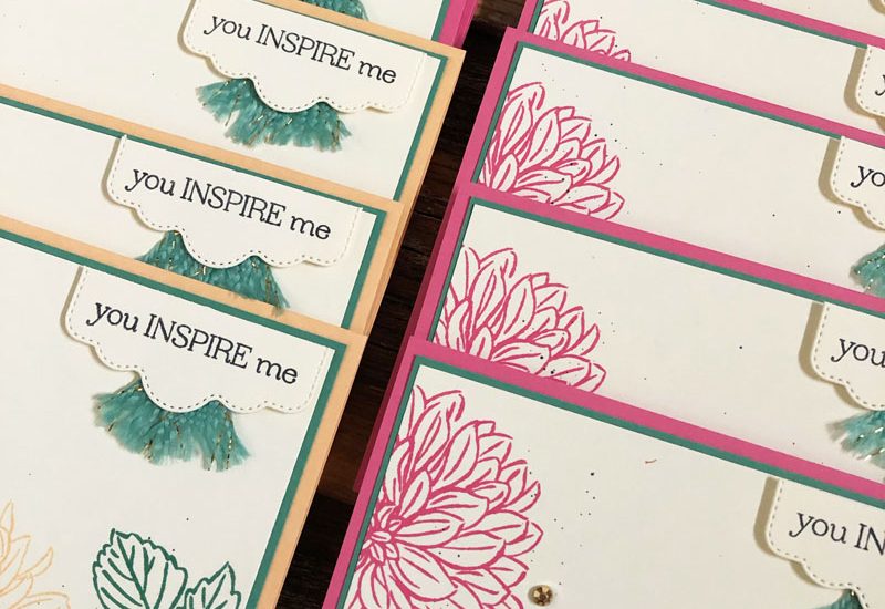 Delicate Dahlias Card