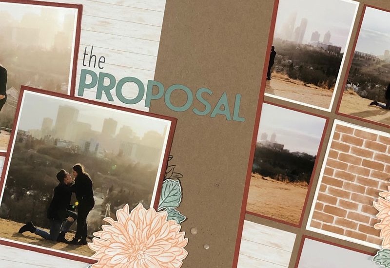 Delicate Dahlias Scrapbook Layout
