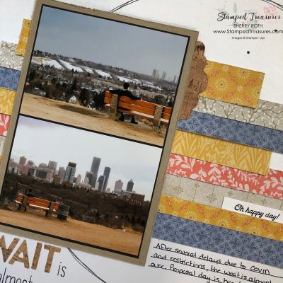 The Wait is Almost Over Scrapbook Layout