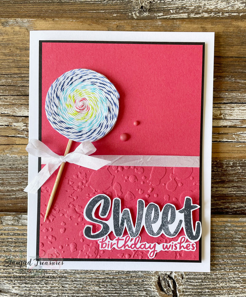 Bakers Twine Lollipop Birthday Card