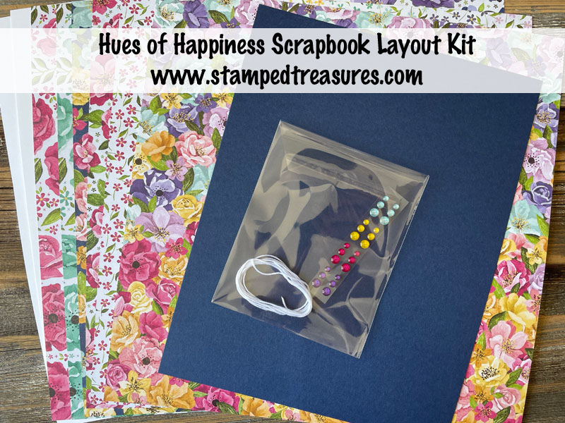 Hues of Happiness Scrapbook Layout Kit