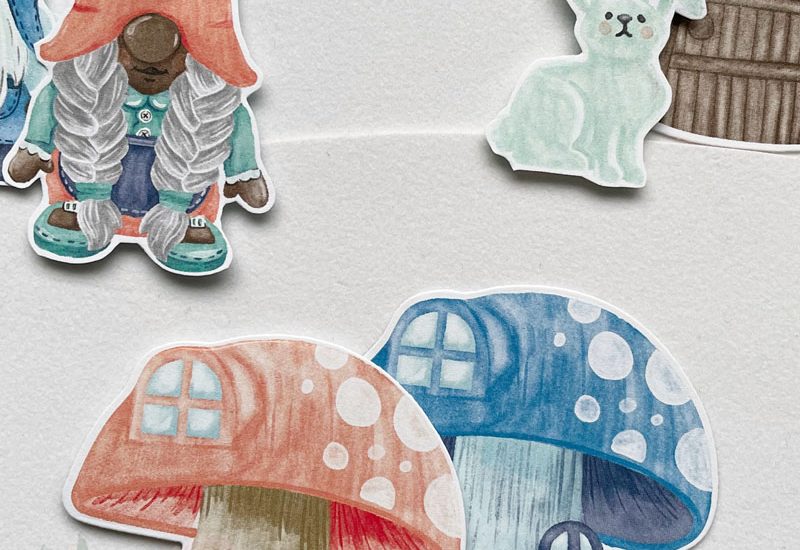 Storybook Gnomes Scrapbook Layout