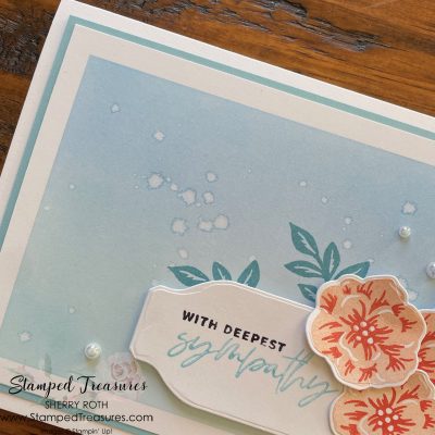 Two Toned Flora Sympathy Card