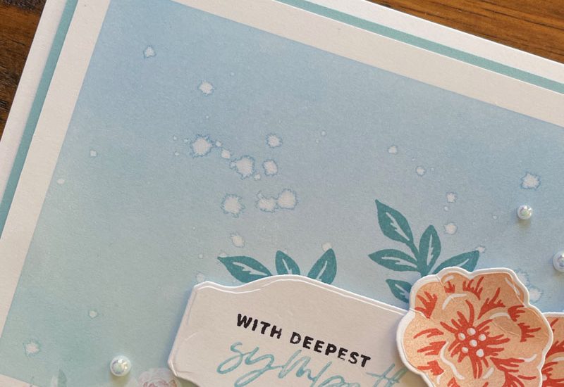 Two Toned Flora Sympathy Card