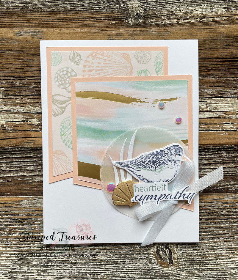 Pictura Seagull Sympathy Card - Silver Foil Signature - Gallery Series