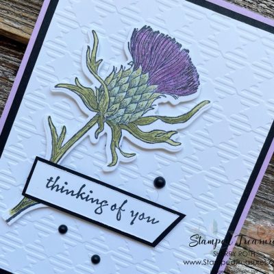 Beautiful Thistle Thinking of You Card