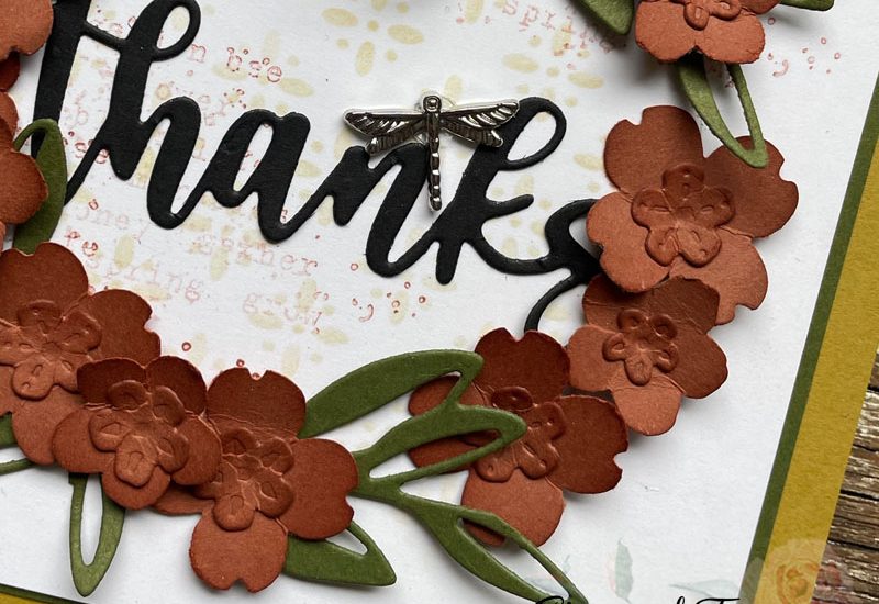 How to make a wreath for a card.