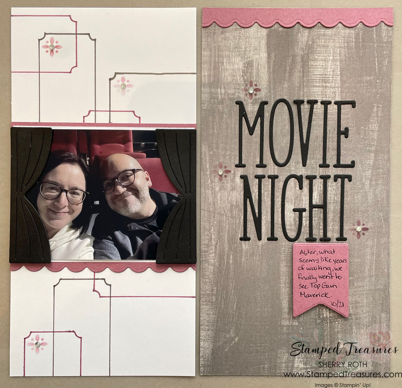 Movie Night Traveler's Notebook Layout