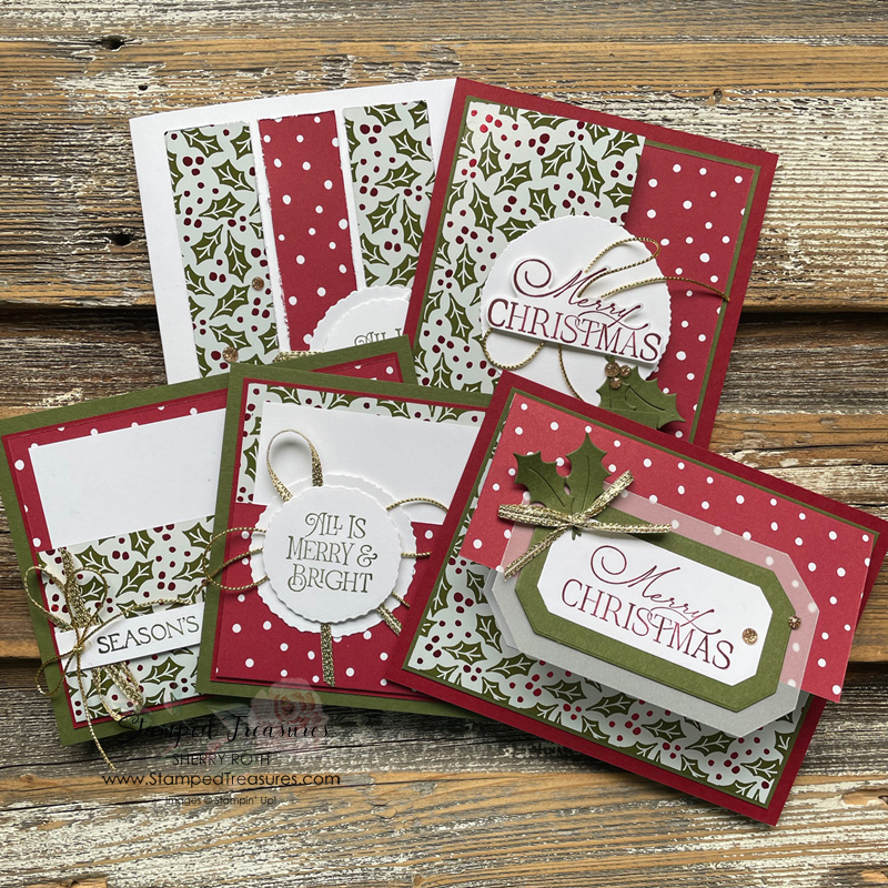 5 Beautiful Christmas Cards From One 12×12