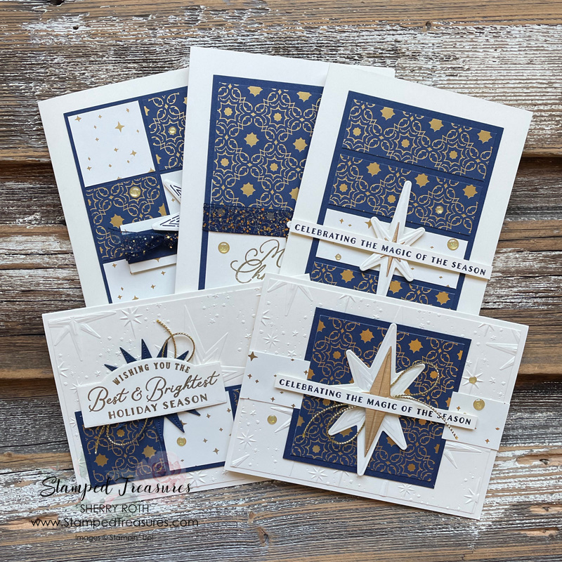 5 Card Ideas using 3×3 Scraps of Patterned Paper
