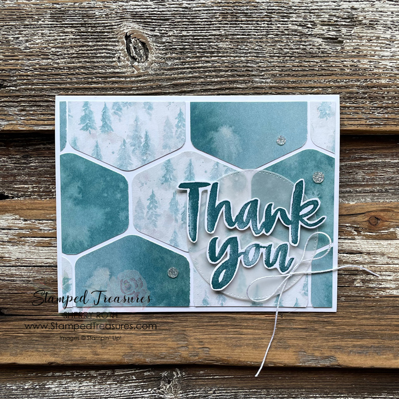 Thank you card using scraps