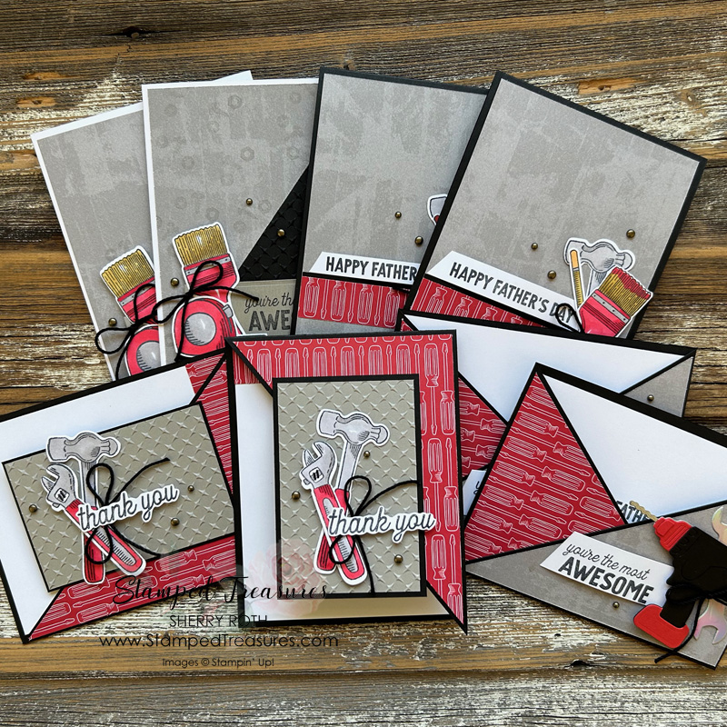 8 Masculine Card Ideas from one 12x12