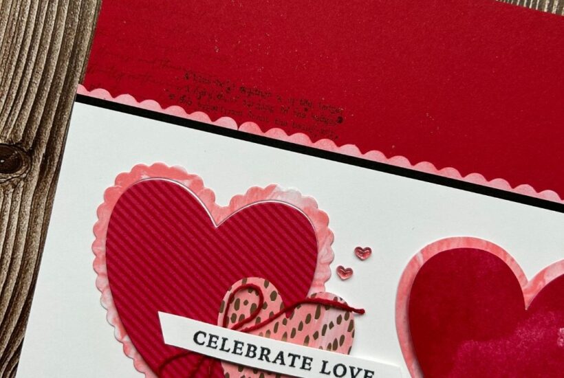 Hearts for You Paper Pumpkin Layout