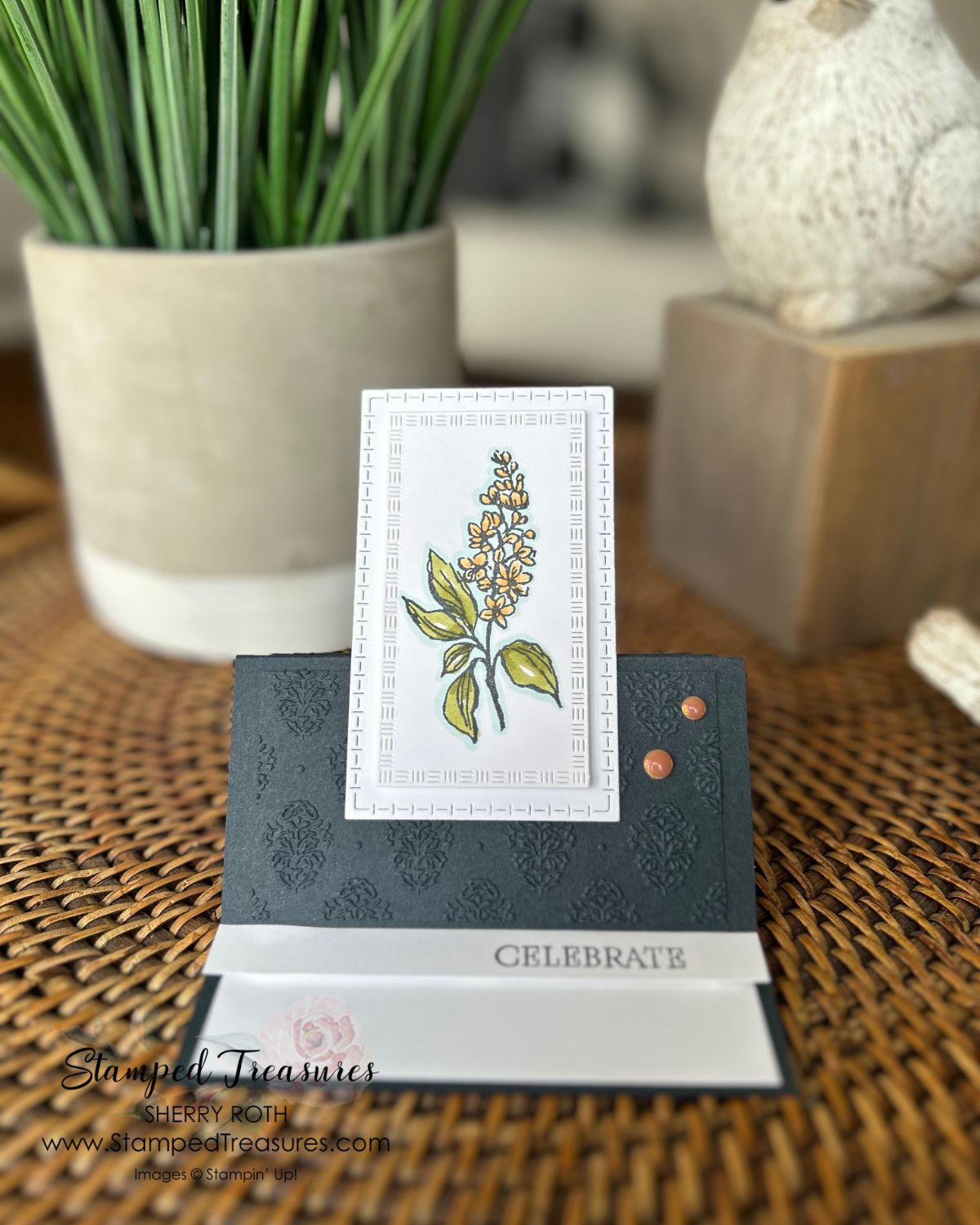 How to Make an Easel Card - Sherry Roth - Stamped Treasures