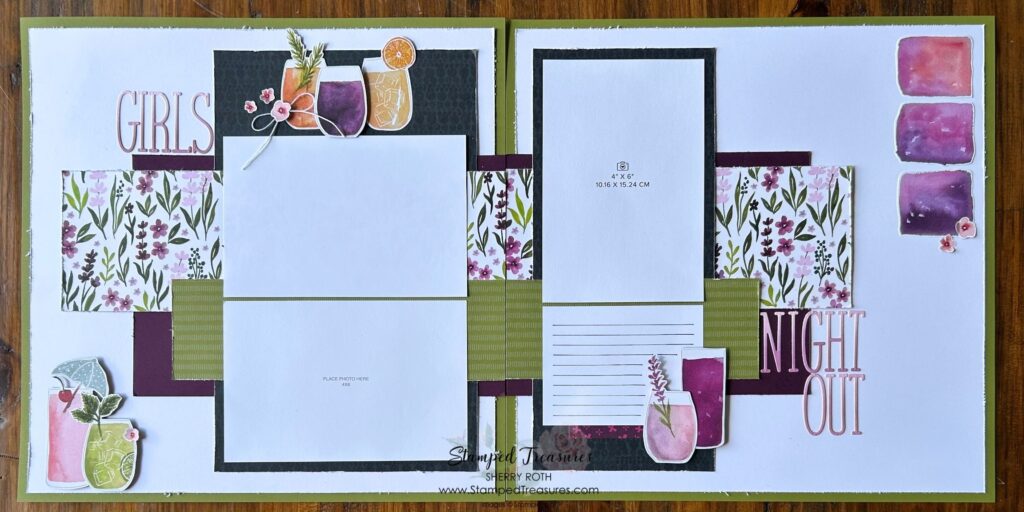 Girls Night Out Scrapbook Layout