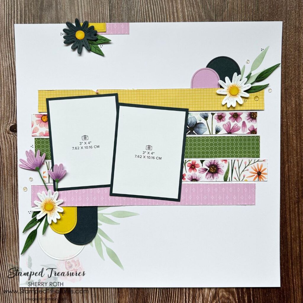 Impressions Abloom Scrapbook Layout