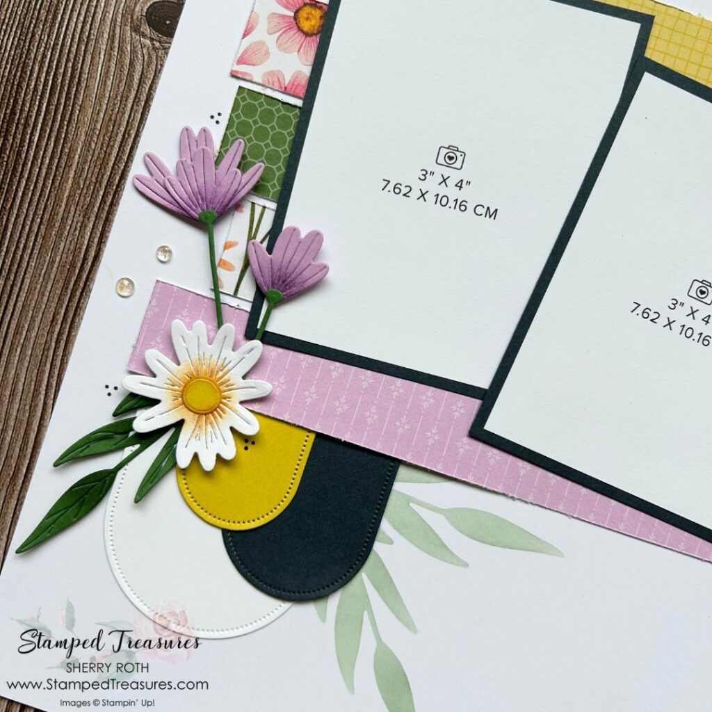 Impressions Abloom Scrapbook Layout