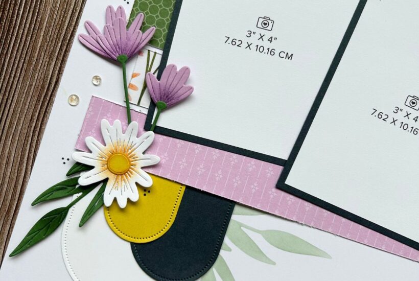 Impressions Abloom Scrapbook Layout