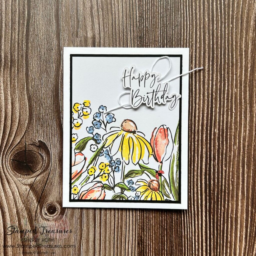 Mixed Media Florals Gift Card Holder