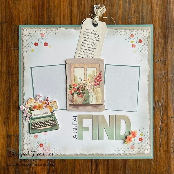 Farmhouse Florals Scrapbook Layout
