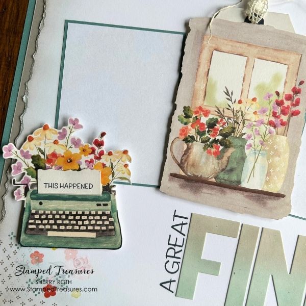 Farmhouse Florals Scrapbook Layout
