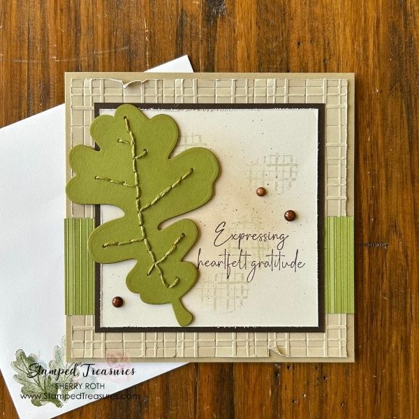 Gathering Moments Card idea with Stitching