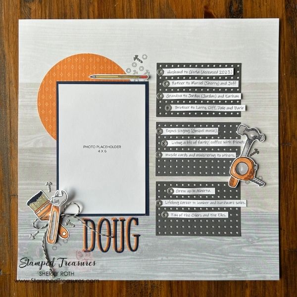 Trusty Tools Scrapbook Layout