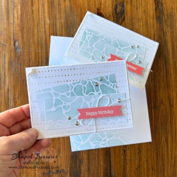 Water & Dotted Lines Decorative Mask Sample