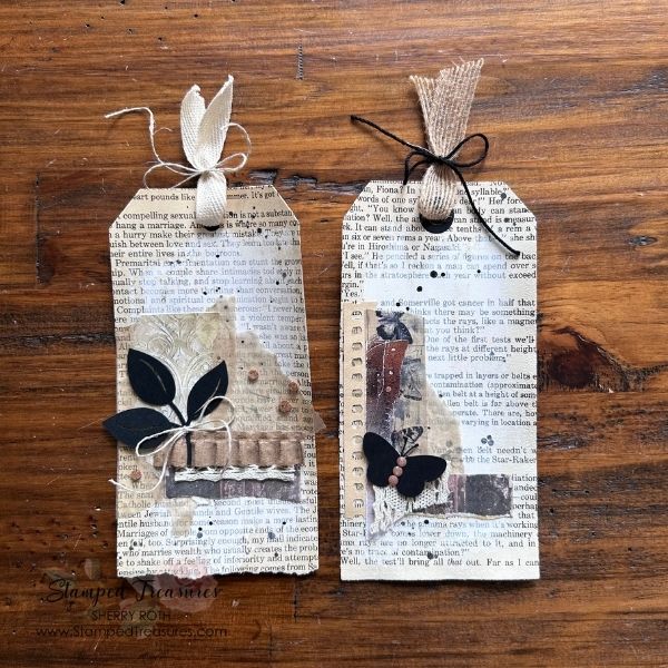 Tags made from scraps