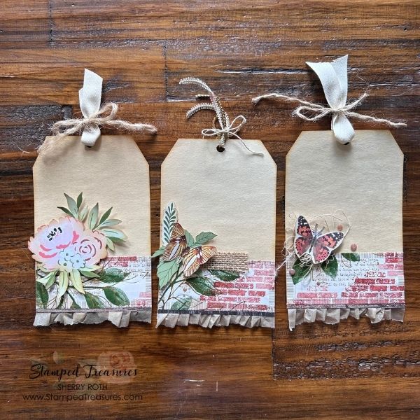Collage Stamping Tags